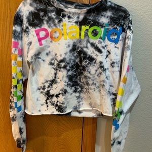 Polaroid long sleeve cropped shirt